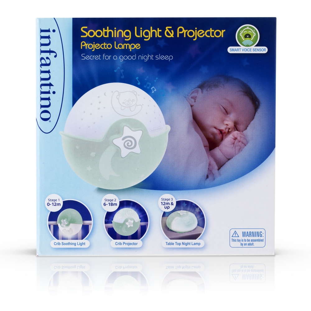 Προβολέας Καταπραϋντικού Φωτός 3 σε 1, Infantino, Ανοιχτό Πράσινο