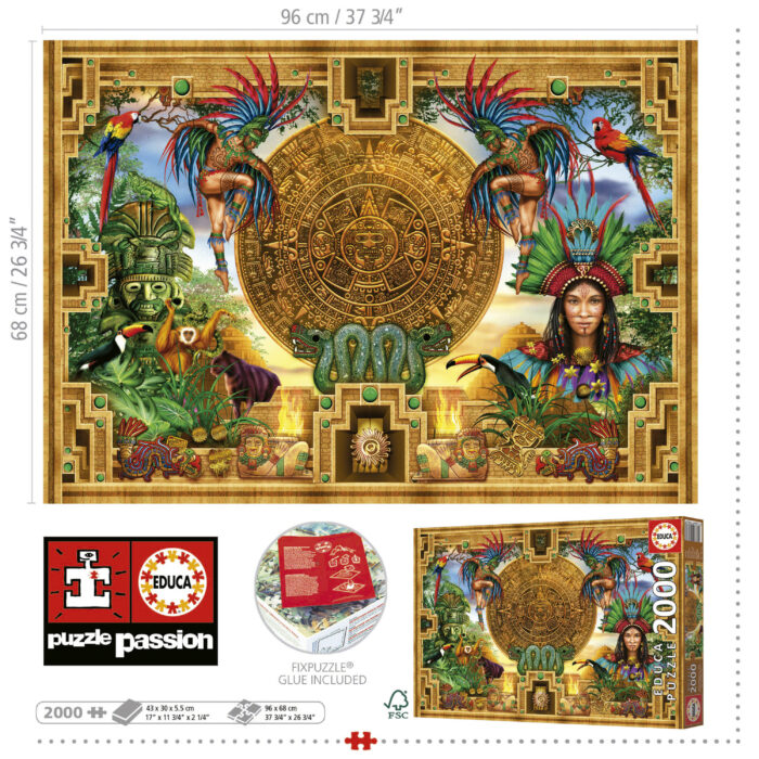 Puzzle, Educa, Aztec and Mayan, 2000 κομμάτια
