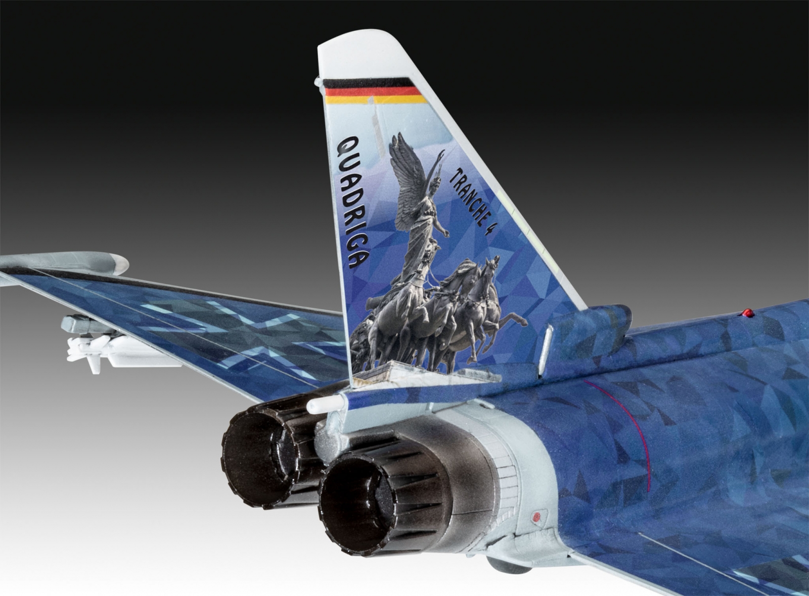 Συναρμολογημένο μοντέλο γερμανικού Eurofighter, Luftwaffe 2020 Quadriga, 85 εξαρτήματα