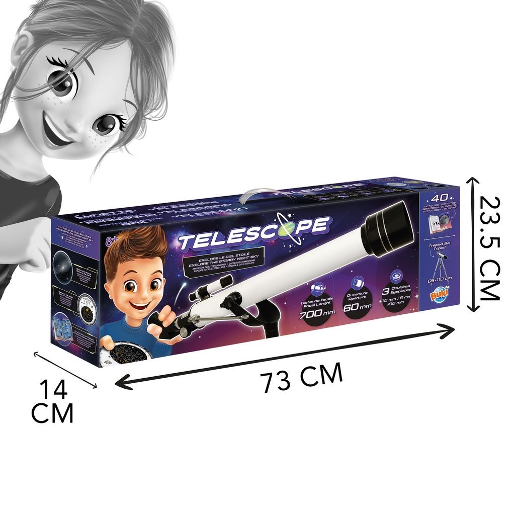 Εκπαιδευτικό παιχνίδι, Buki France, Τηλεσκόπιο, 40 δραστηριότητες