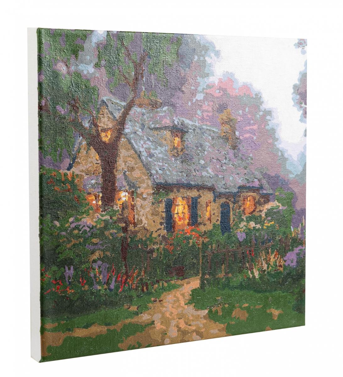 Δημιουργικό κιτ Paint by number, Foxglove Villa, 30 x 30 cm