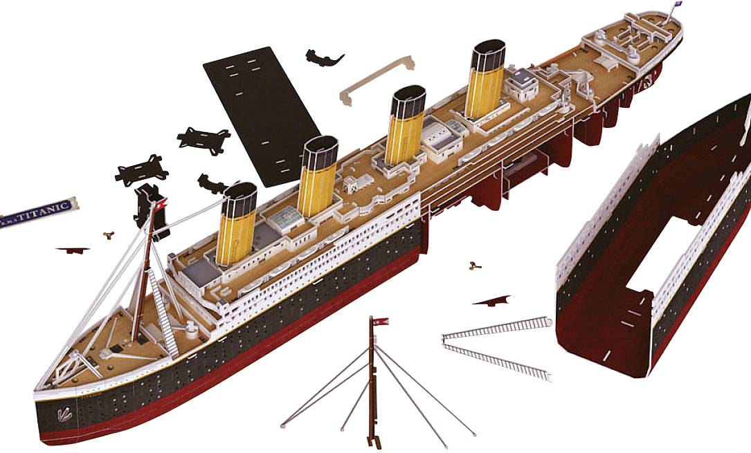 3D RMS Titanic παζλ με φώτα πάγου, 266 τεμαχίων