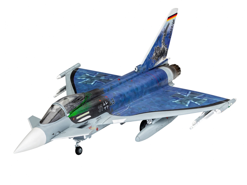 Συναρμολογημένο μοντέλο γερμανικού Eurofighter, Luftwaffe 2020 Quadriga, 85 εξαρτήματα