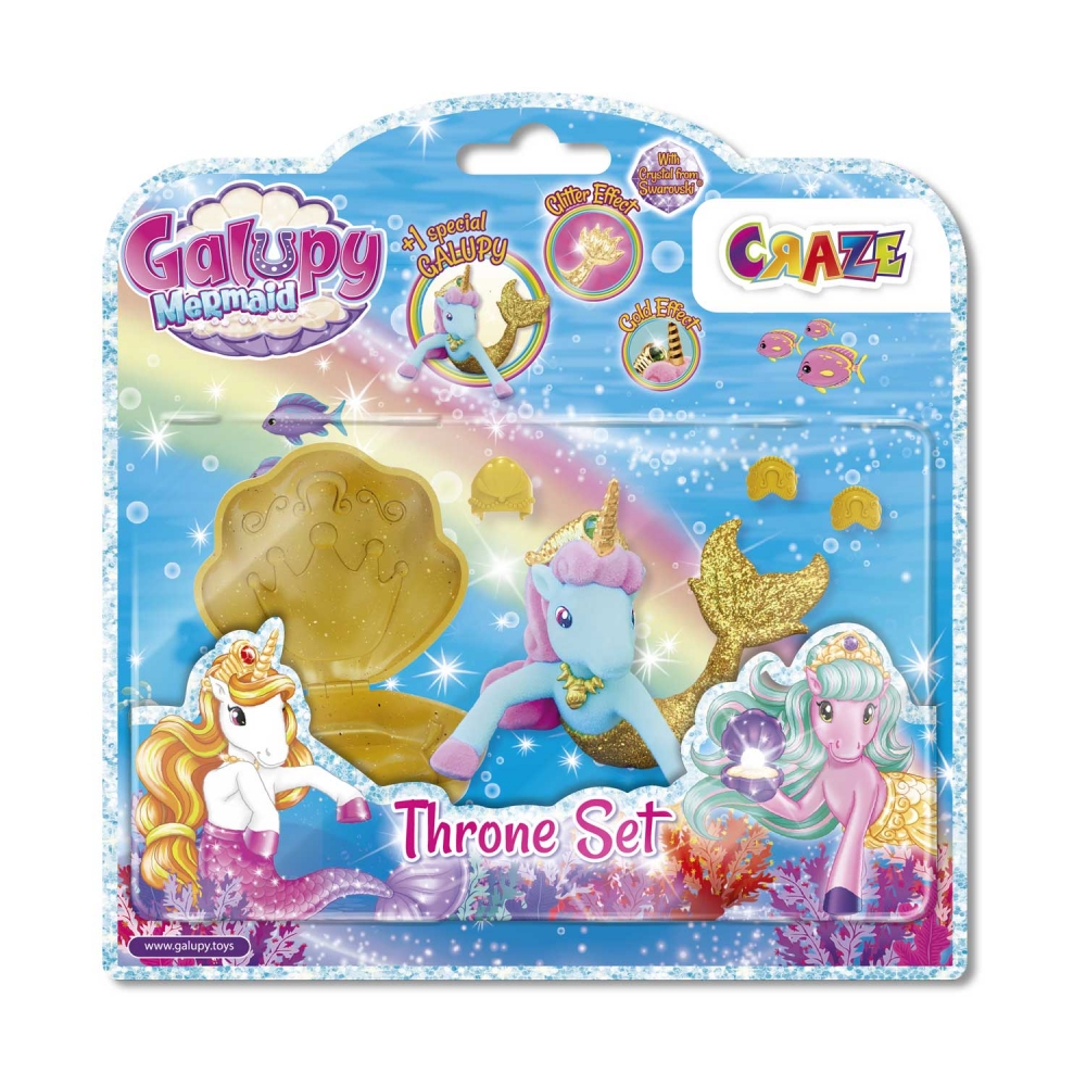 Комплект фигурки Galupy Русалка Трон, 5 части