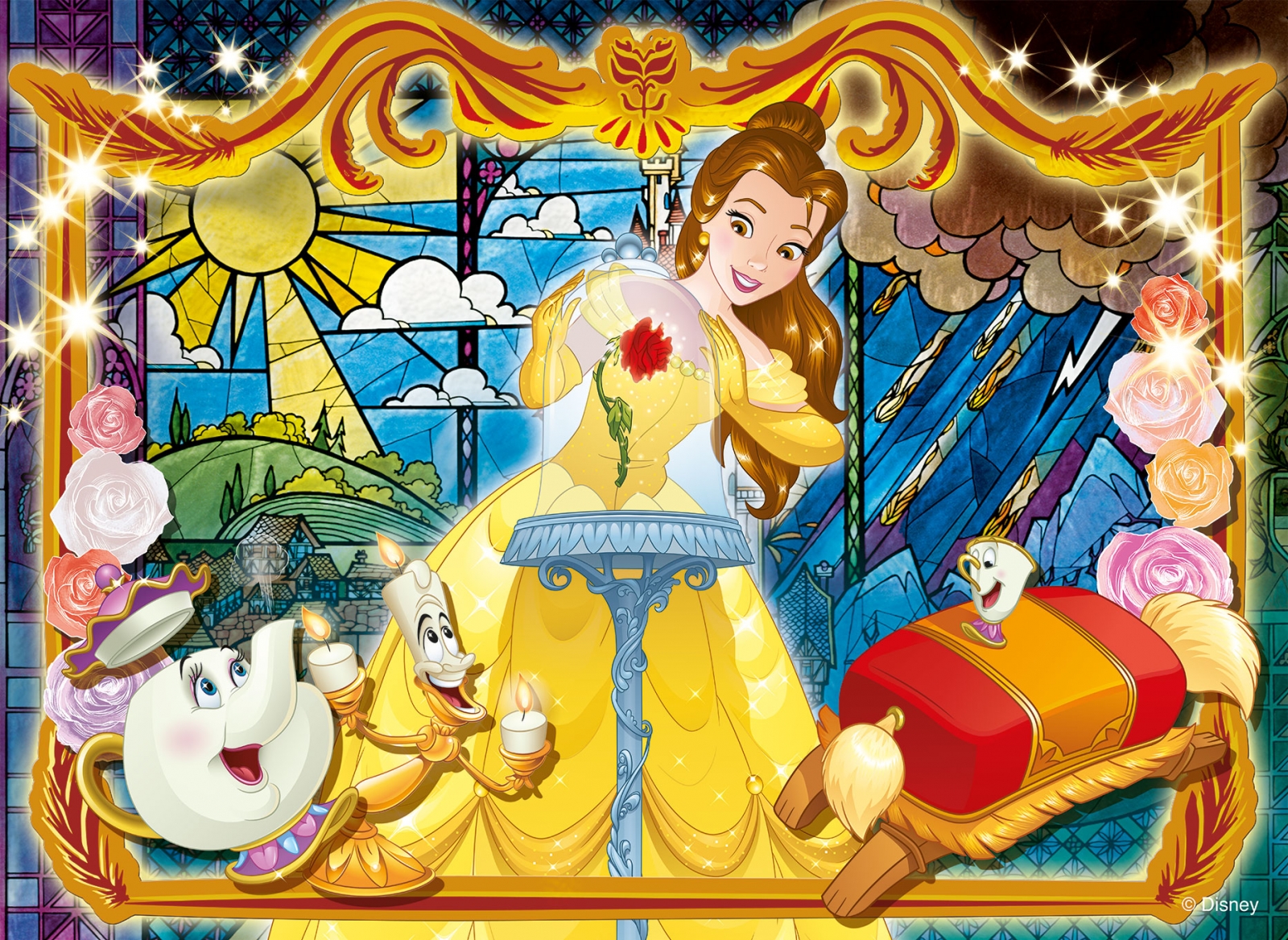 Παζλ, Lisciani, Beauty and the Beast, Παζλ διπλής όψης 108 τεμαχίων