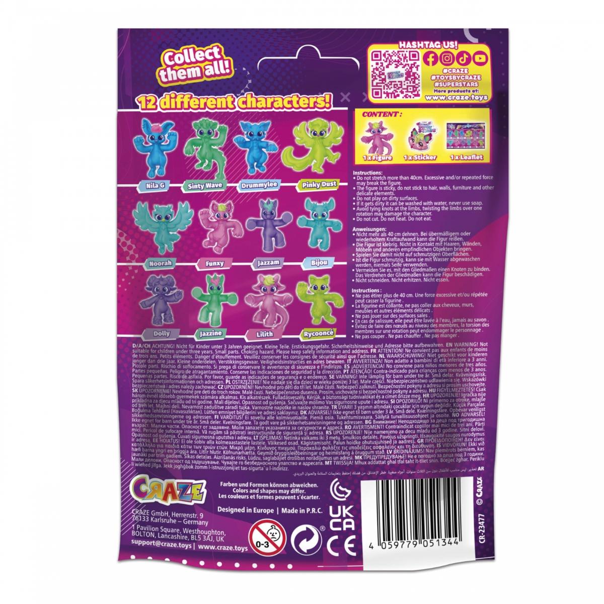 Колекционерска фигурка Superstars, Разтегливи създания, Minis