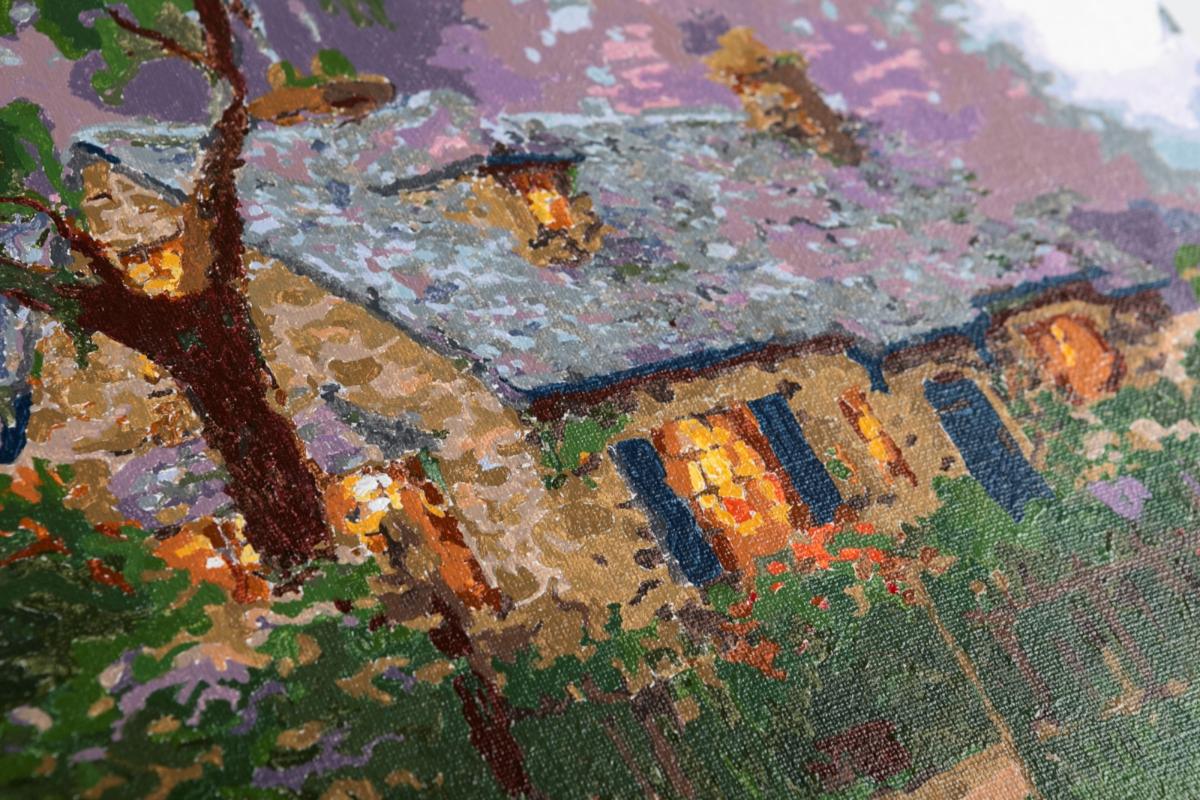 Δημιουργικό κιτ Paint by number, Foxglove Villa, 30 x 30 cm