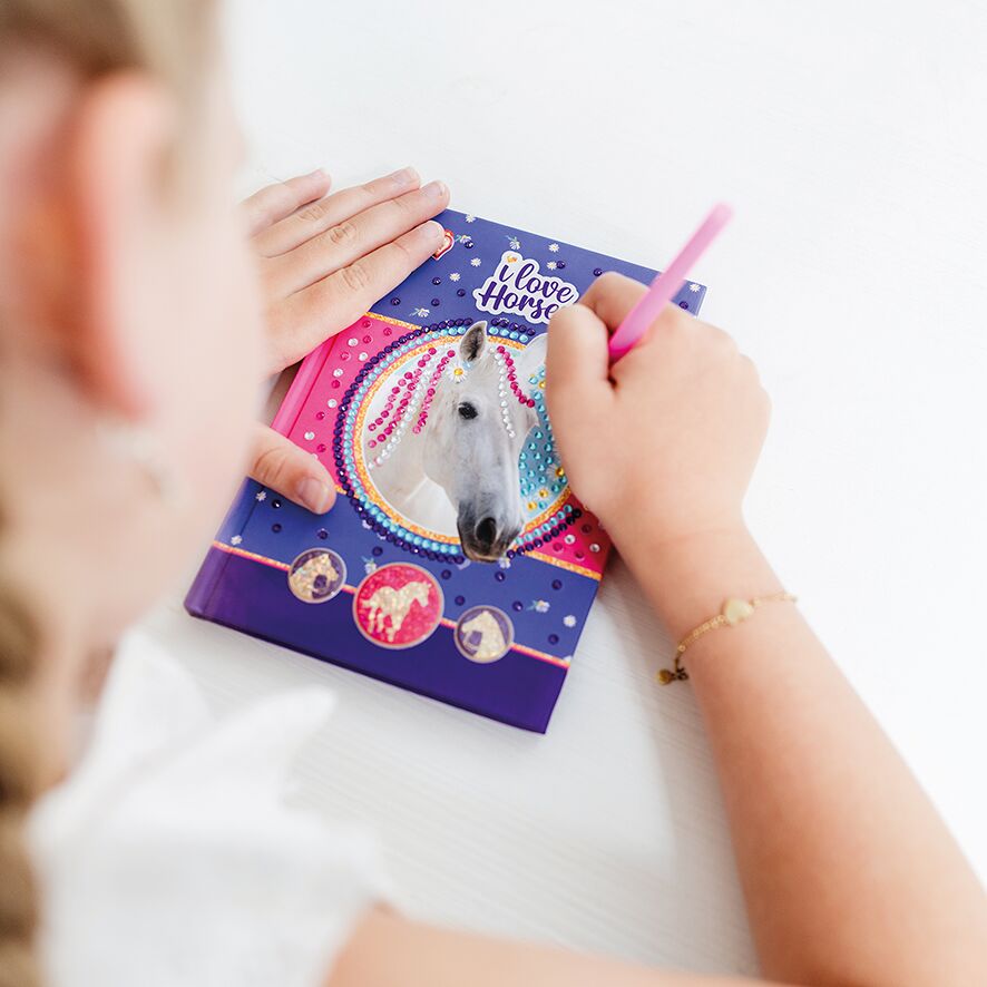 Δημιουργικό κιτ, Totum, Αγαπώ τα Άλογα, Διακοσμήστε το δικό σας μυστικό ημερολόγιο με διαμάντια