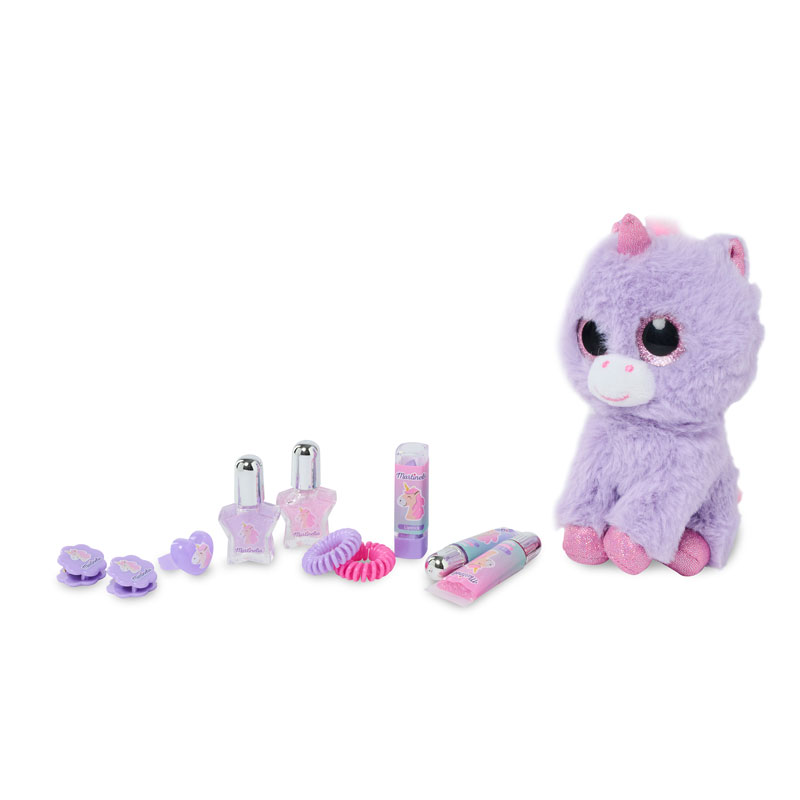 Козметичен комплект с плюшена играчка Little Unicorn, 11 части