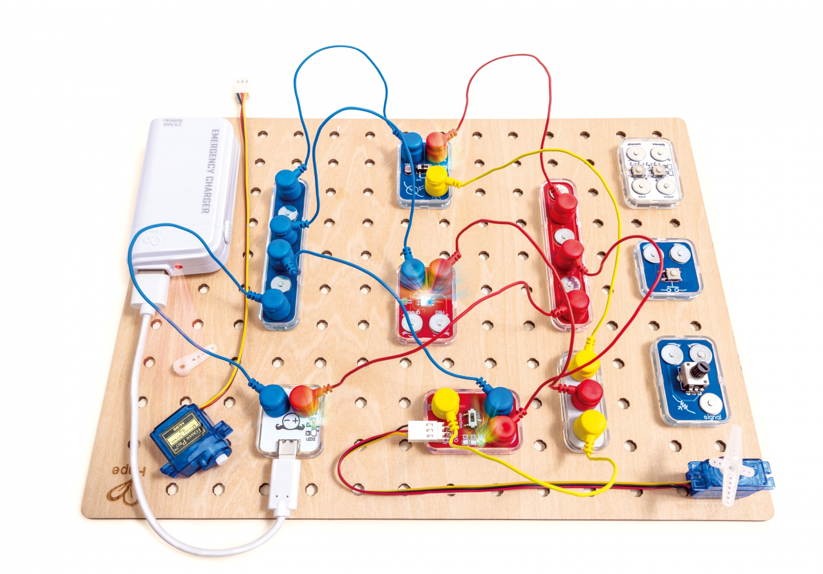 Εκπαιδευτικό σετ, Hape, LabBox, Εξερεύνηση κυκλώματος, Ανεβάζοντας επίπεδο, 47 τεμάχια