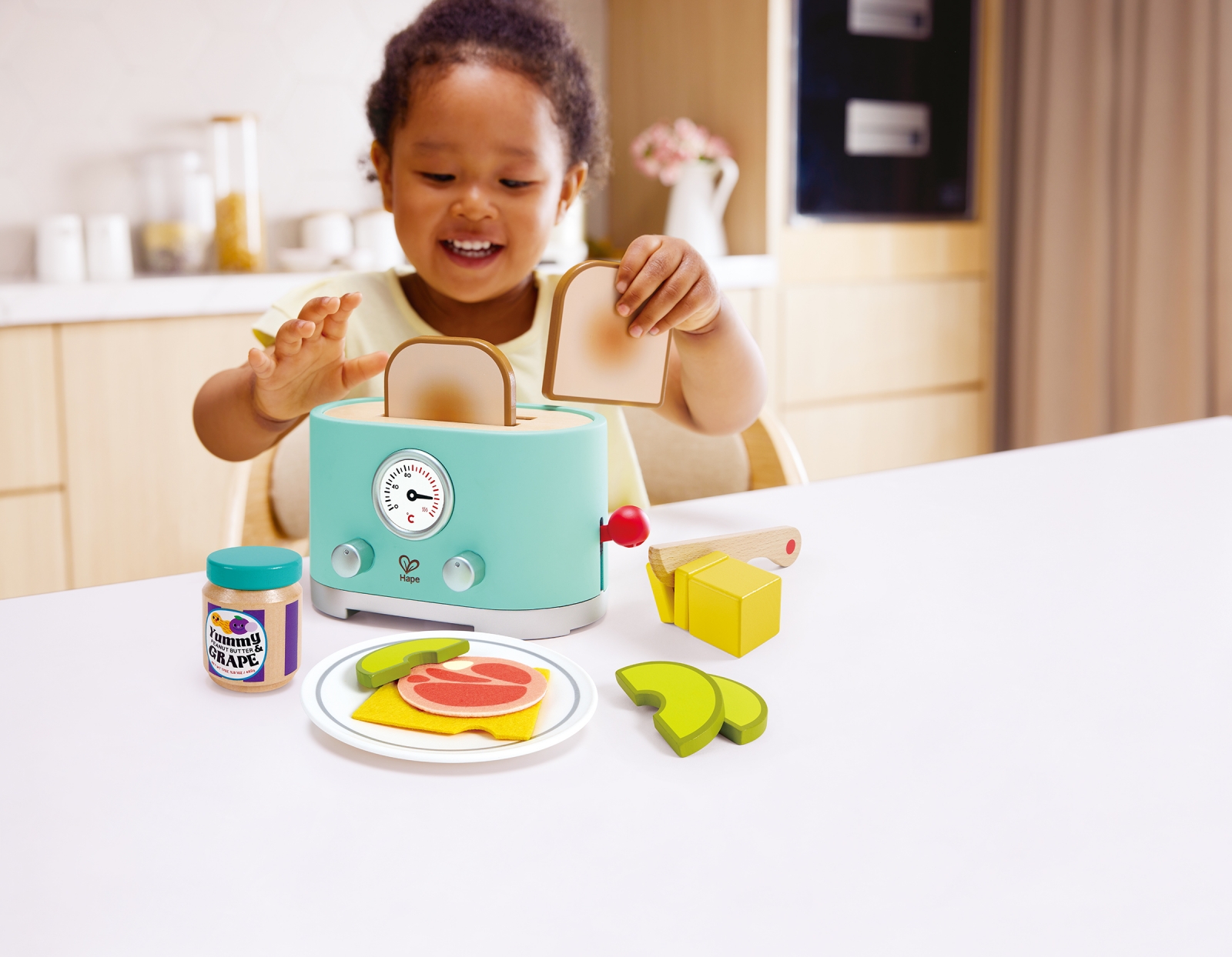 Play set, Hape, τοστιέρα με αξεσουάρ, 15 τεμάχια