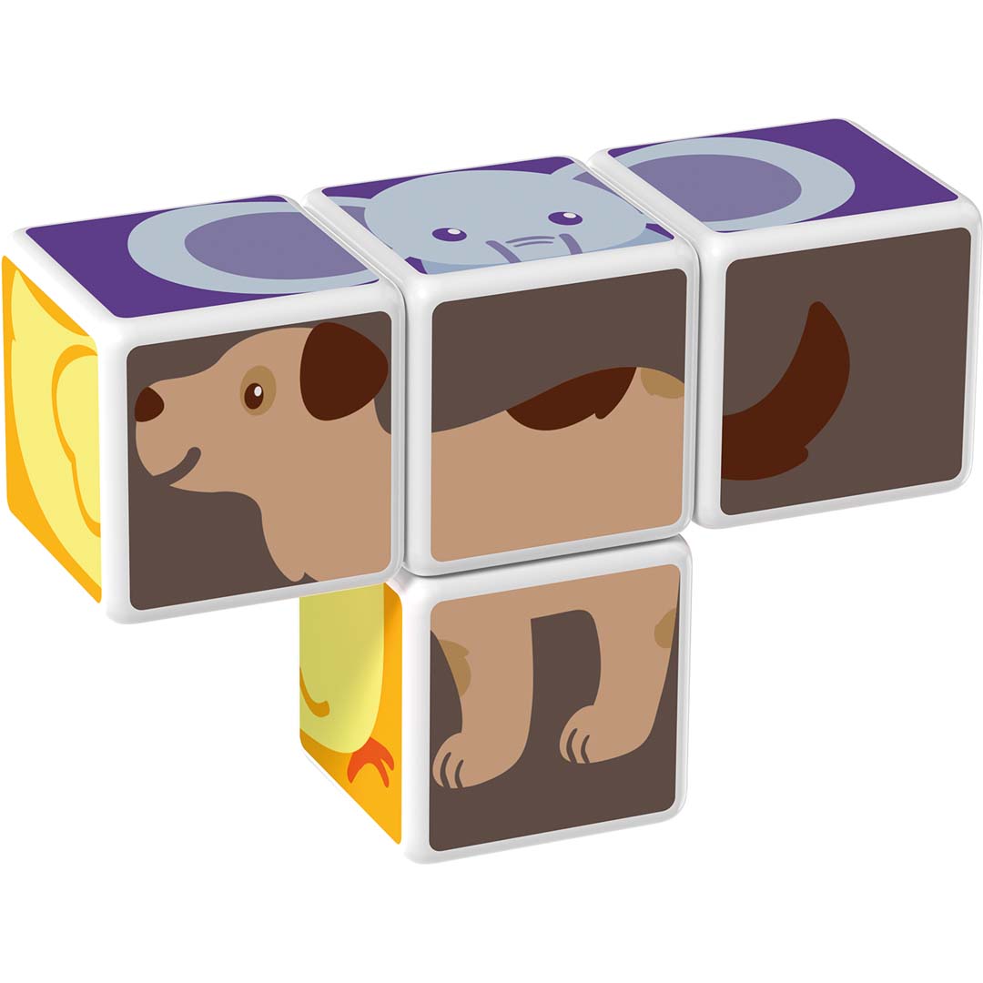 Магнитен конструктор Magicube, Животни и карти 132, 11 части