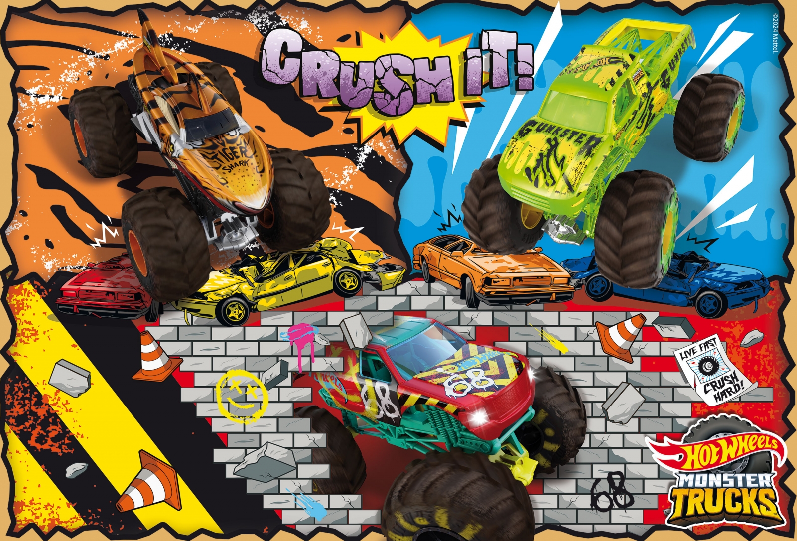 Παζλ, Lisciani, Hot Wheels, 2 x 60 τεμάχια