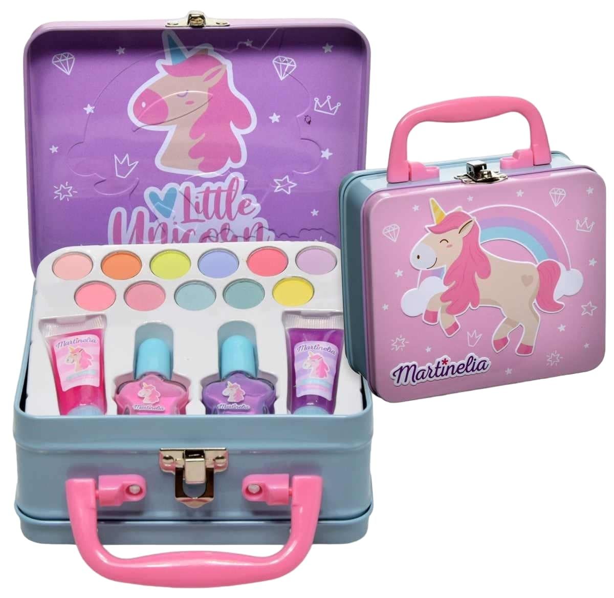 Комплект козметика в метално куфарче Little Unicorn, 15 части