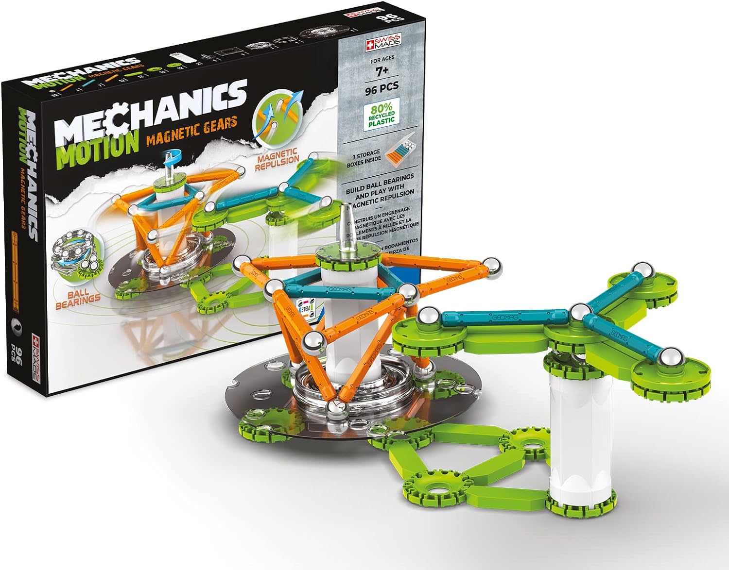 Магнитен конструктор Mechanics 767, Зъбни колела, 96 части