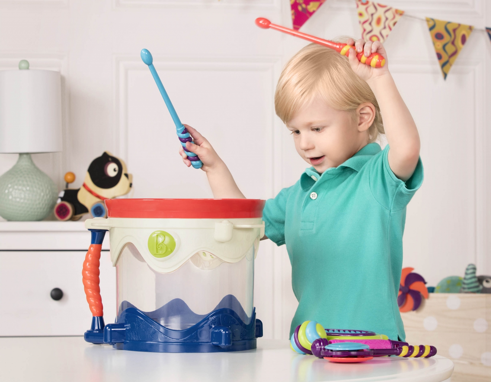 Παιδικό μουσικό σετ, Battat, Drum και μουσικά όργανα, 6 τεμάχια