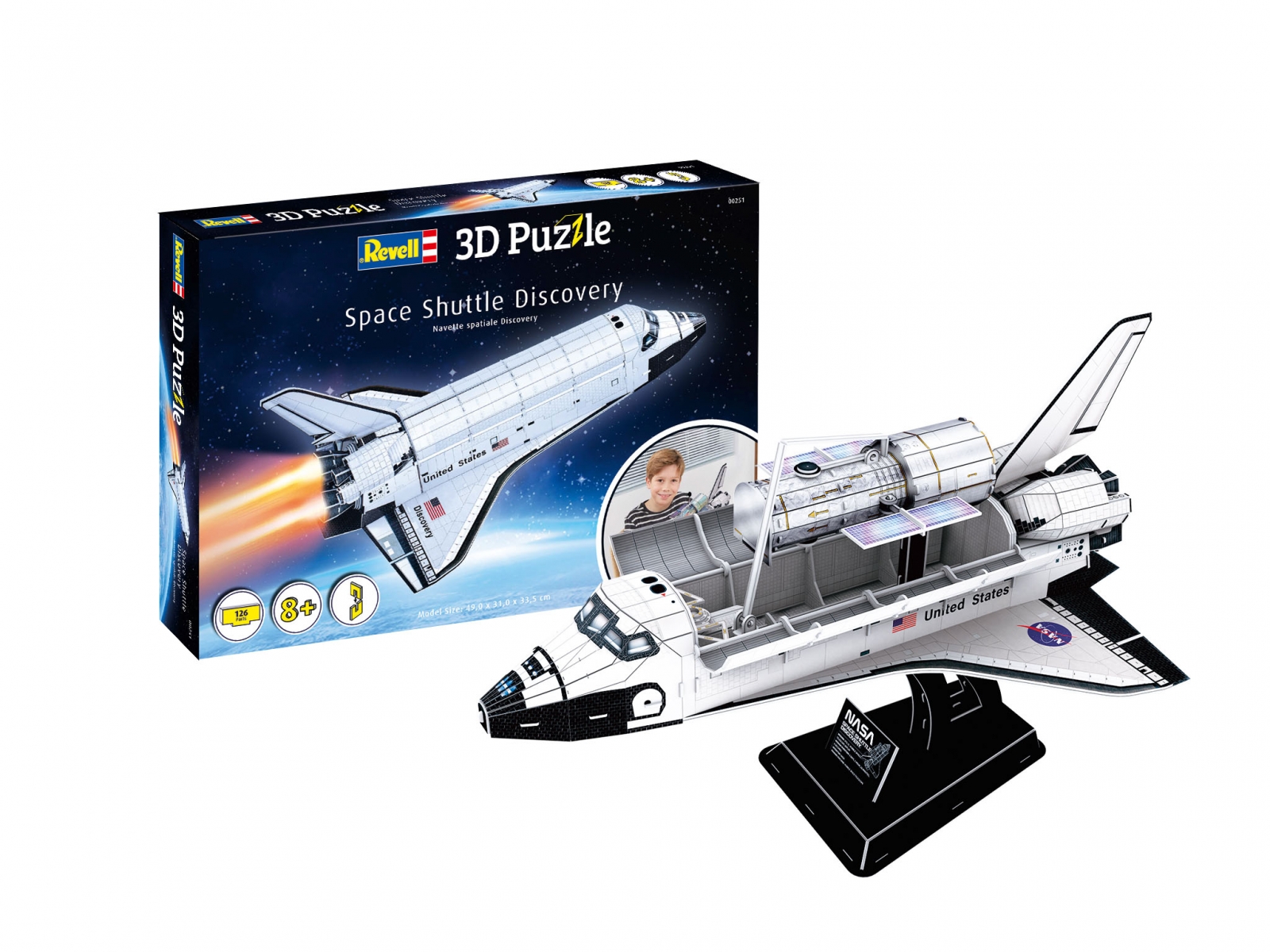 Пъзел Космическа совалка Дискавъри 3D, 126 части