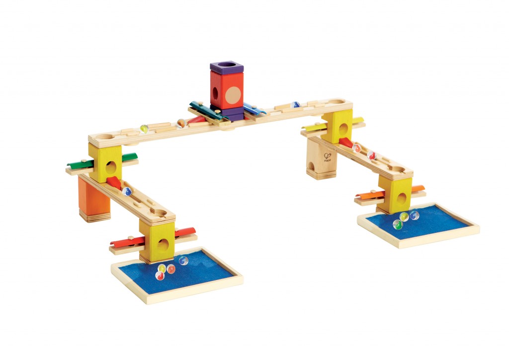 Σετ Ξύλινης πίστας, Hape Quadrilla, Musical Descent, 77 Τεμάχια
