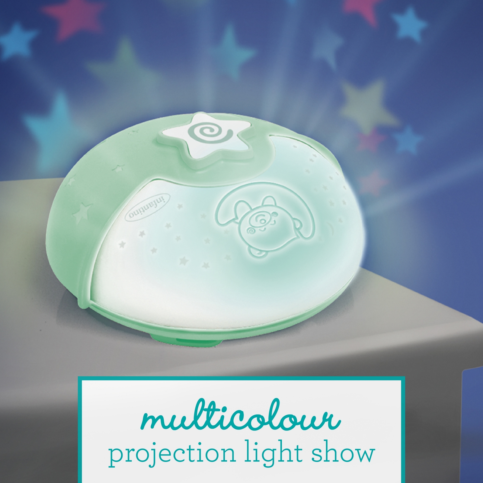 Προβολέας Καταπραϋντικού Φωτός 3 σε 1, Infantino, Ανοιχτό Πράσινο