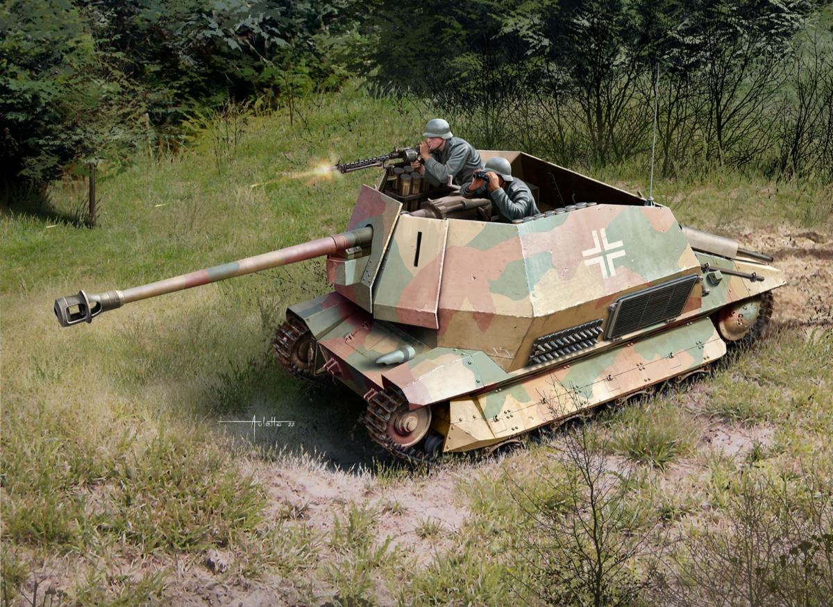 Сглобяем модел Танков разрушител Marder I - 7,5cm Pa.K. 40 (Sf.) Auf Geschutzwagen FCM 36 (f), 245 части