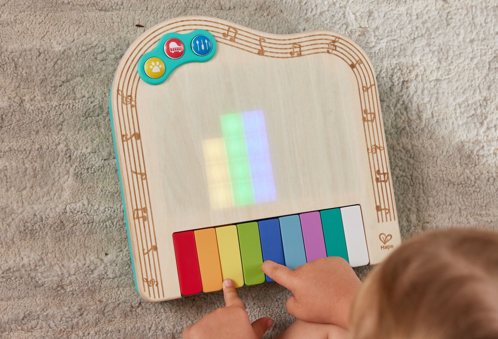 Ξύλινο πιάνο pixel, Hape