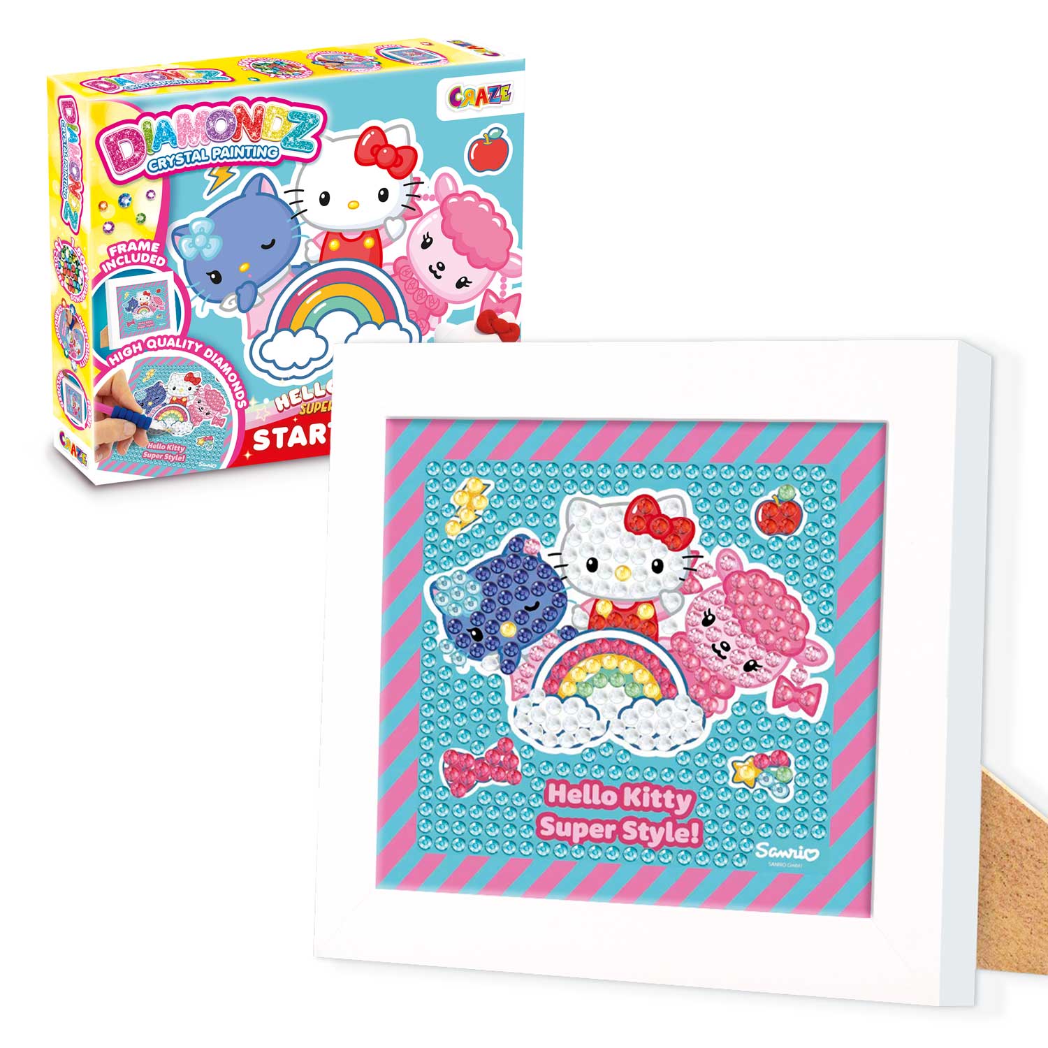 Комплект диамантената живопис DIAMONDZ, Hello Kitty за начинаещи