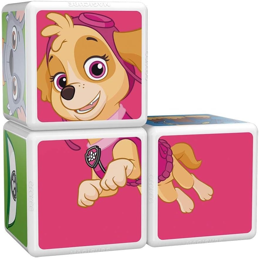 Магнитен конструктор Magicube, Paw Patrol Чейс, Скай и Роки 077, 3 части