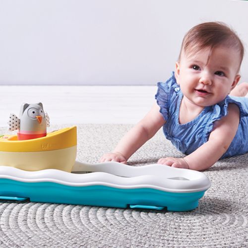 Μουσικό φωτιστικό νύχτας Κουκουβάγια σε βάρκα, 41,5 x 9 x 26,5 cm