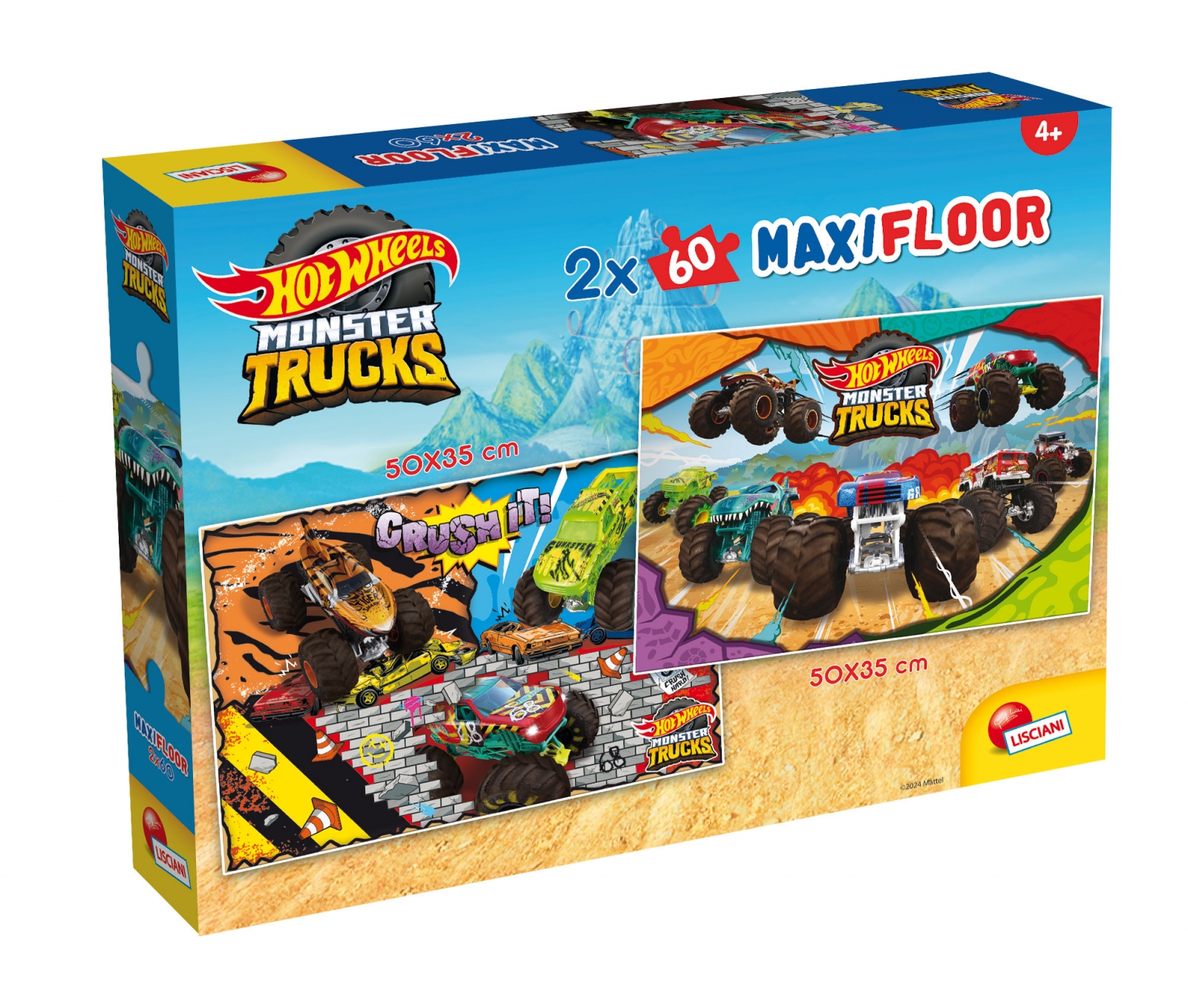 Παζλ, Lisciani, Hot Wheels, 2 x 60 τεμάχια