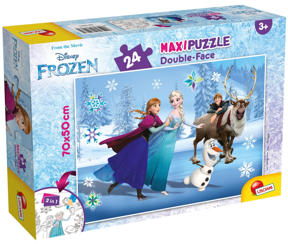 Παζλ, Lisciani, Frozen, Παζλ διπλής όψης 24 τεμαχίων