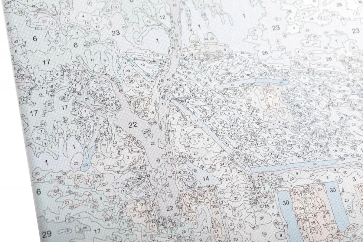 Δημιουργικό κιτ Paint by number, Foxglove Villa, 30 x 30 cm