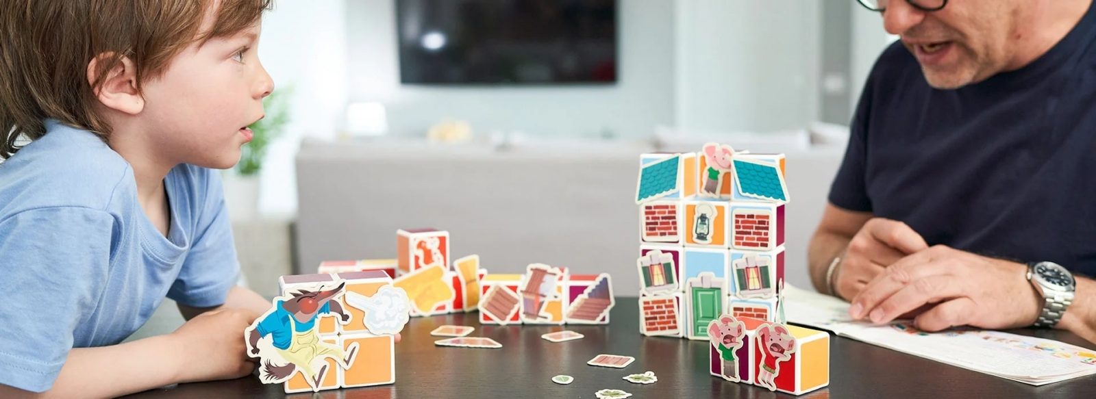 Магнитен конструктор Magicube, Story Building 118, Три малки прасенца, 42 части