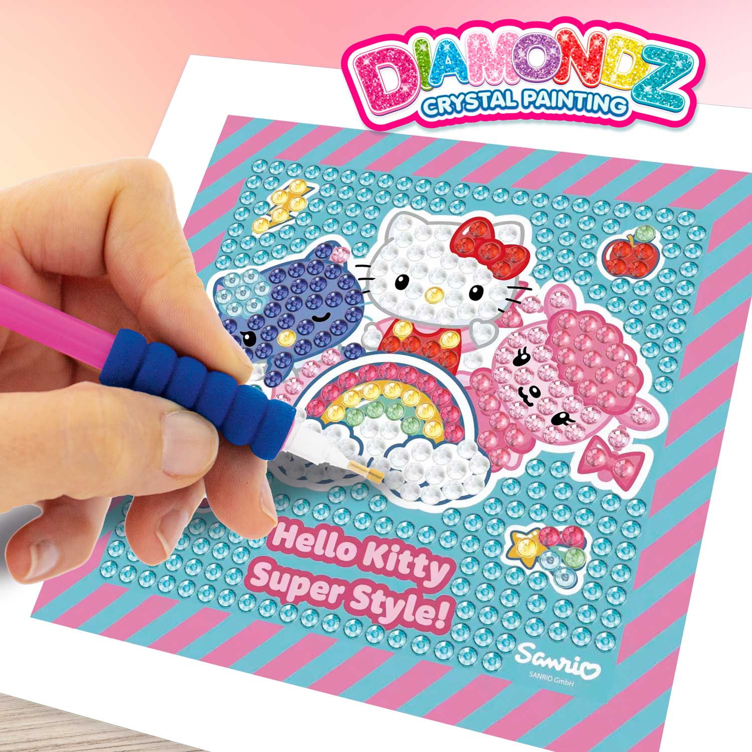 Комплект диамантената живопис DIAMONDZ, Hello Kitty за начинаещи