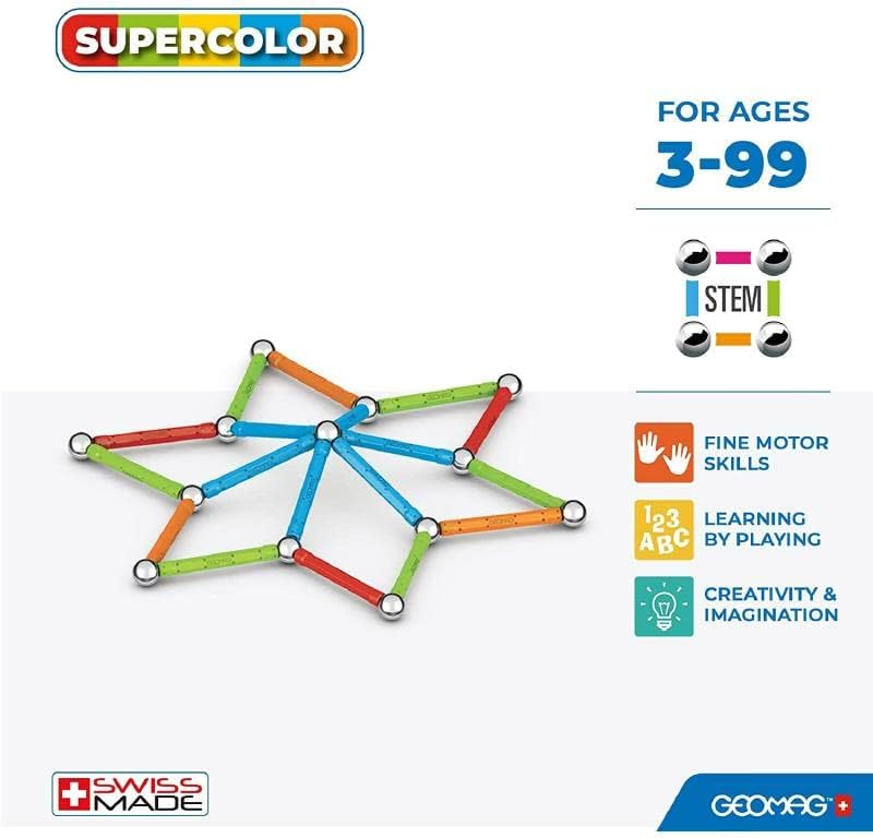 Магнитен конструктор Supercolor 383, 42 части