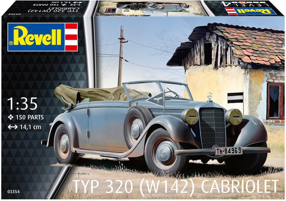 Prefab μοντέλο, Revell, Car Cabrio 320 W142