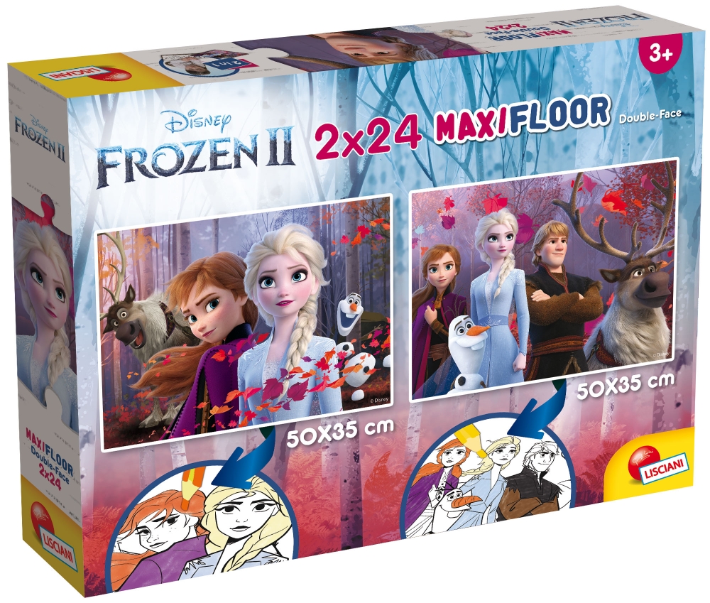 Παζλ, Lisciani, Frozen, Παζλ διπλής όψης 2 x 24 τεμαχίων
