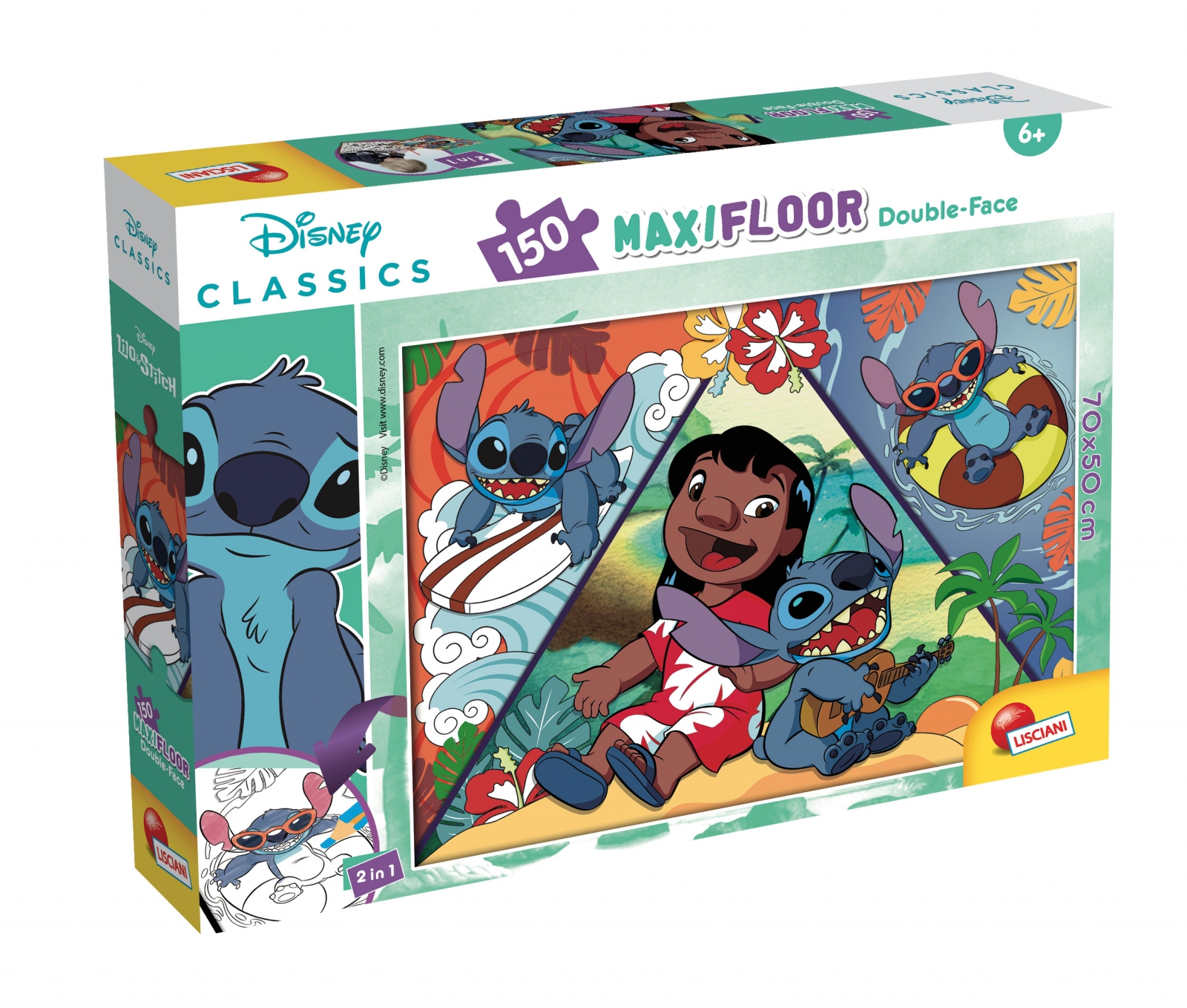 Παζλ, Lisciani, Lilo Stitch, Παζλ διπλής όψης 150 τεμαχίων