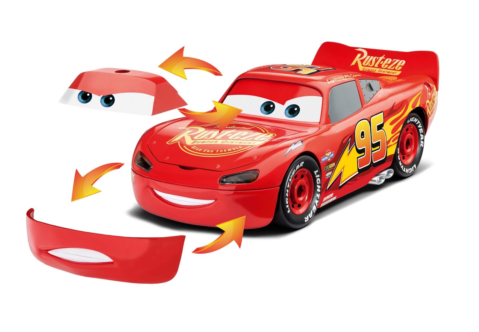 Κιτ συναρμολόγησης για παιδιά, Revell, Disney Cars, Lightning McQueen, Με ήχο και φως, 19 τεμάχια