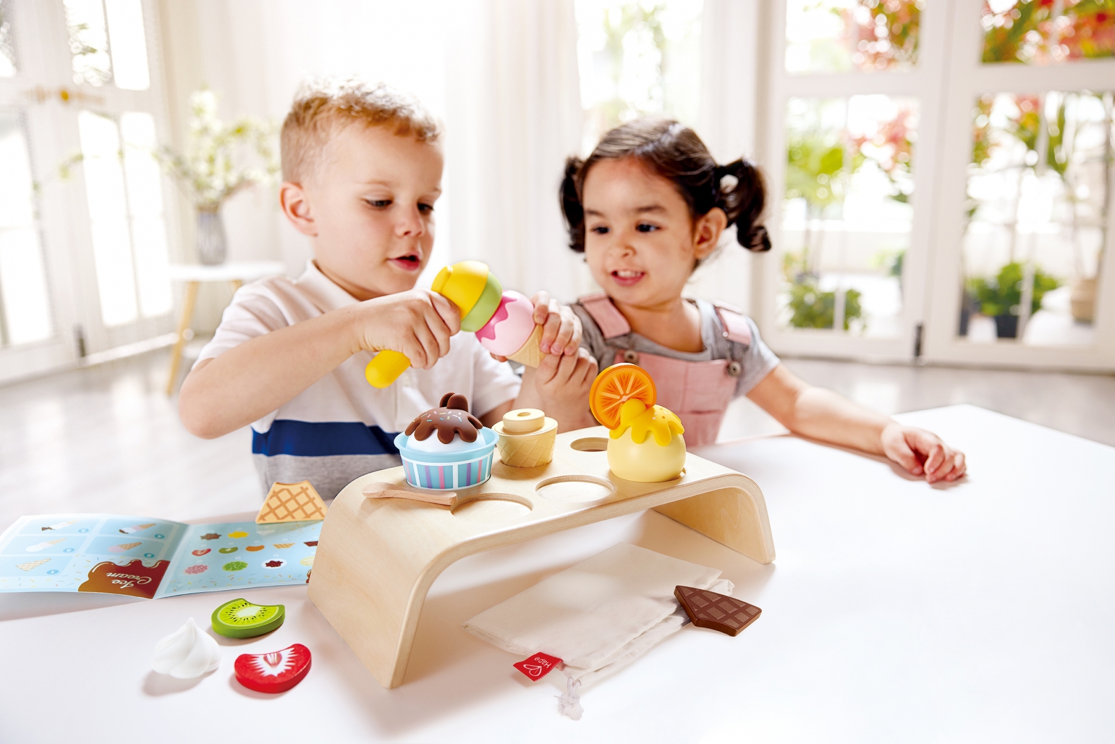 Σετ παιχνιδιών, Hape, Γωνιά παγωτού, 20 τεμάχια