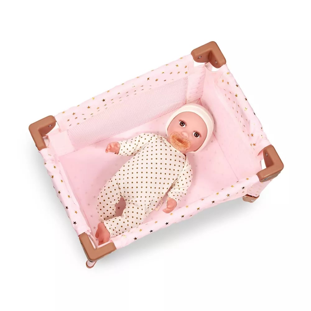 Παιδικό παιχνίδι Lulla Baby 14" Πτυσσόμενη κούκλα παρκοκρέβατο, 33 x 15,24 x 12,7 cm, ροζ