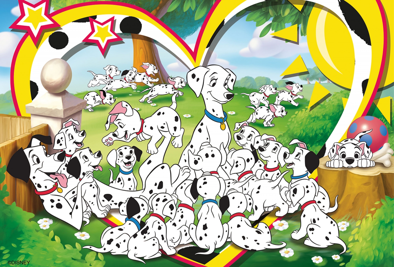 Παζλ, Lisciani, 101 Dalmatians, Παζλ διπλής όψης 24 τεμαχίων