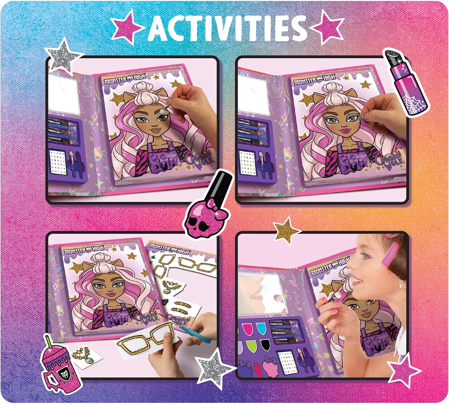 Σετ δημιουργικού, Lisciani, Monster High, Μοντέρνος φάκελος μακιγιάζ
