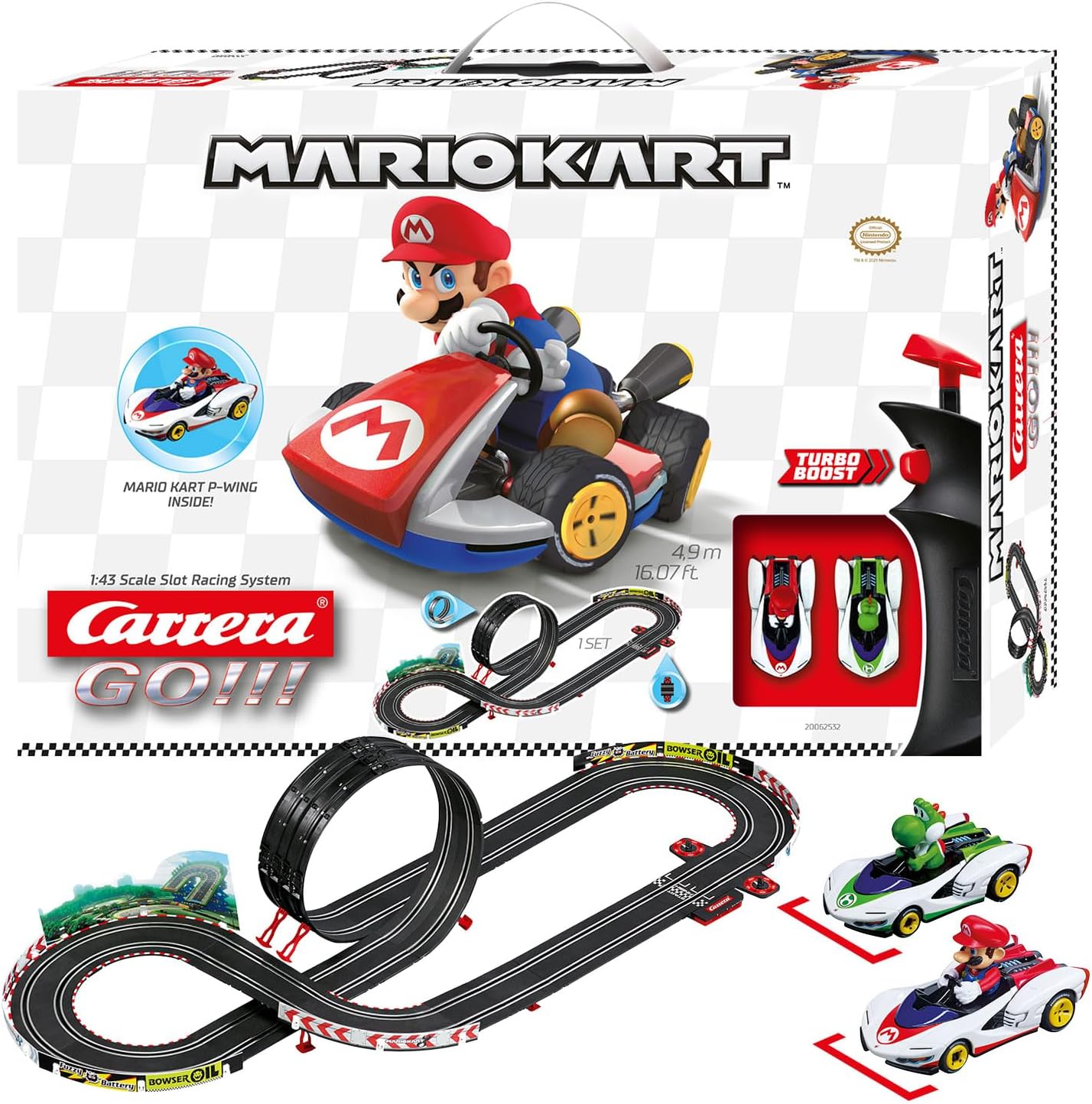 Αγωνιστική πίστα, Carrera, Super Mario, κουμπί Turbo 4,9μ
