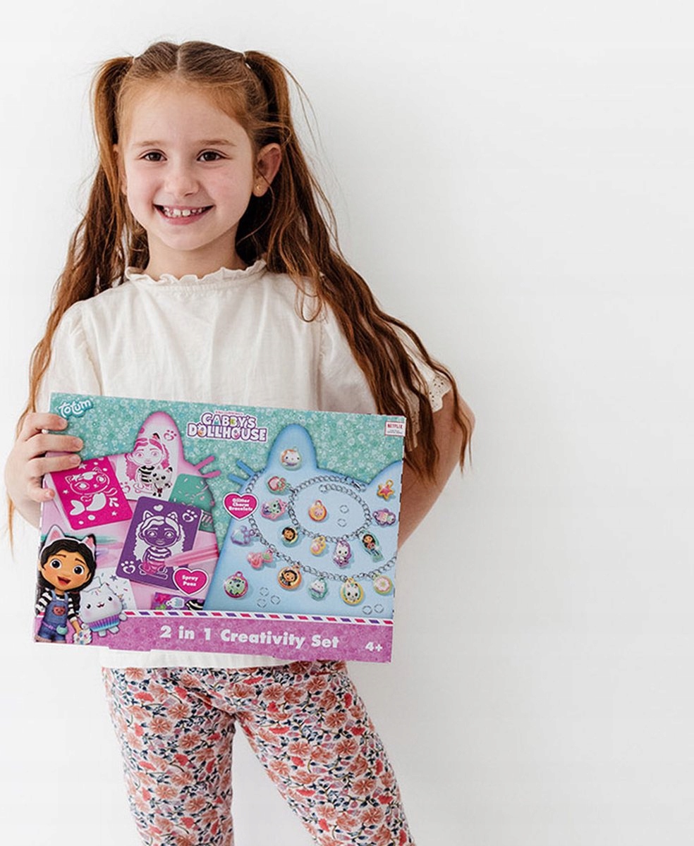 Творчески комплект Gabby′s Dollhouse, Направи сам гривни и рисувай 2в1