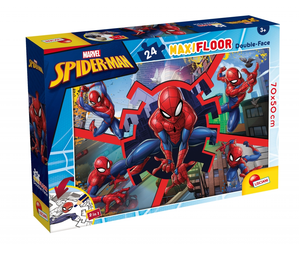 Παζλ, Lisciani, Spiderman, Διπρόσωπο παζλ 24 τεμαχίων