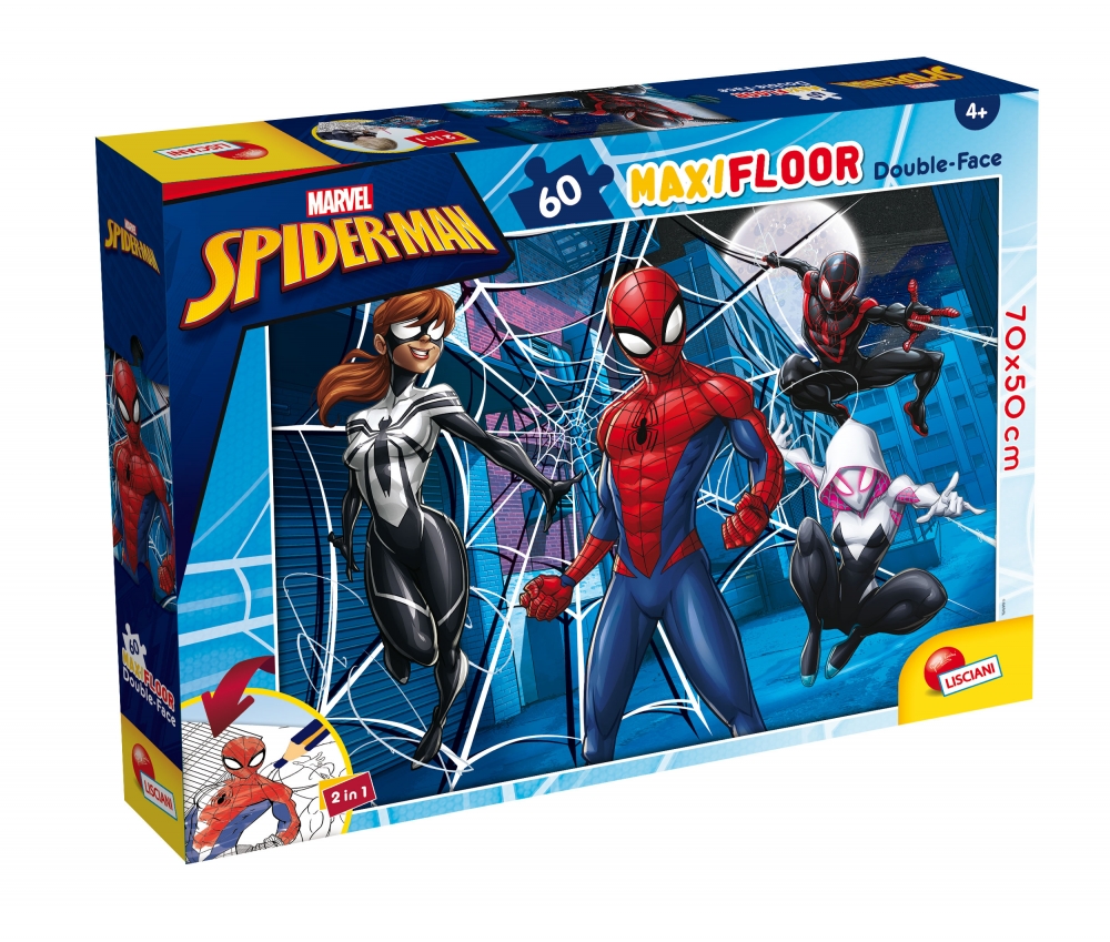 Παζλ, Lisciani, Spiderman, Διπρόσωπο παζλ 60 τεμαχίων