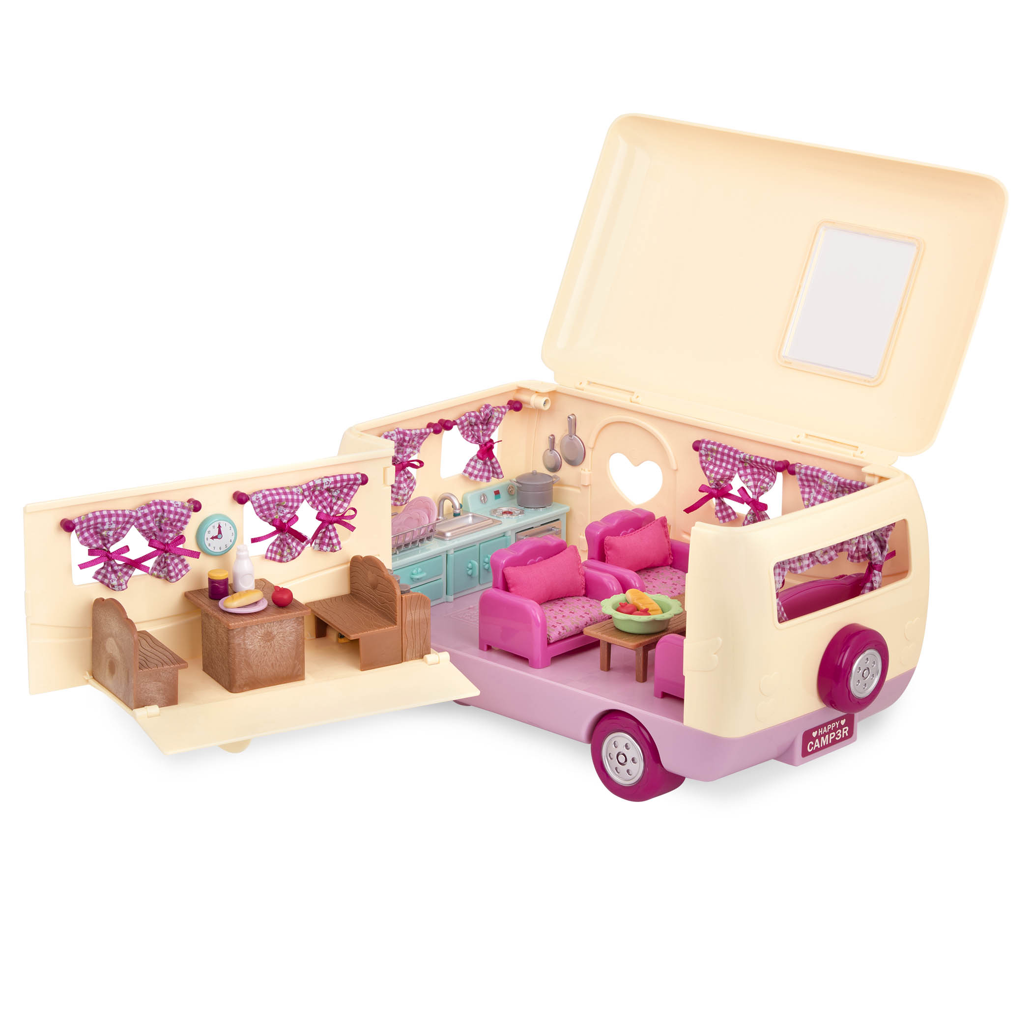 Li'l Woodzeez - Cars with Caravan Playset