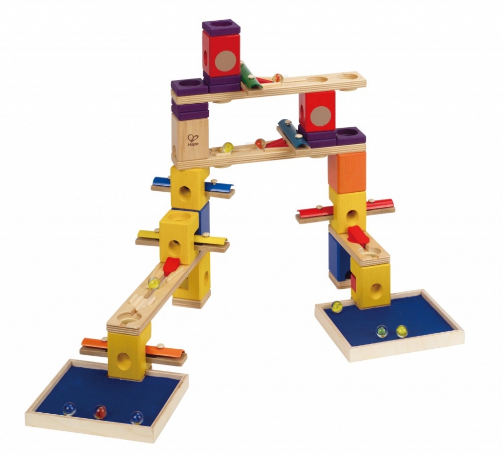Σετ Ξύλινης πίστας, Hape Quadrilla, Musical Descent, 77 Τεμάχια