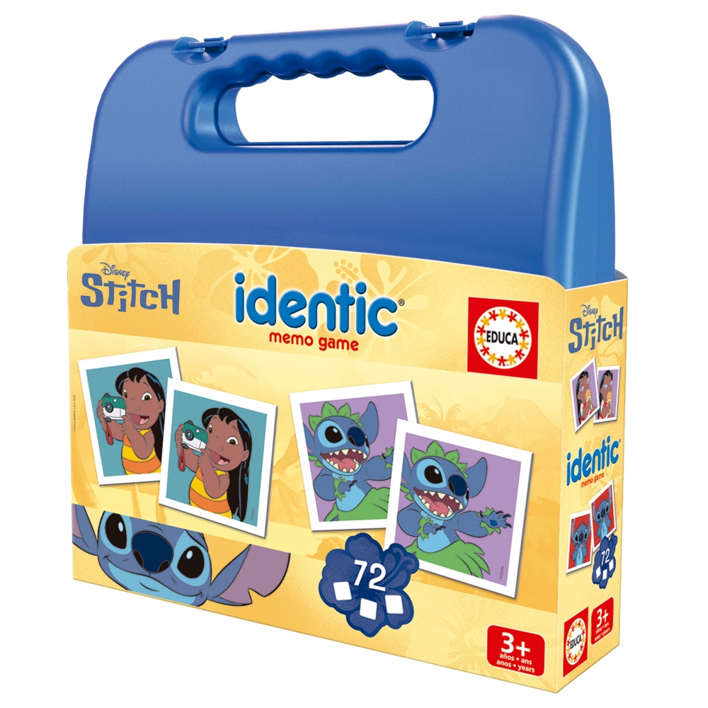 Παιχνίδι μνήμης σε θήκη, Educa, Stitch, 72 κάρτες