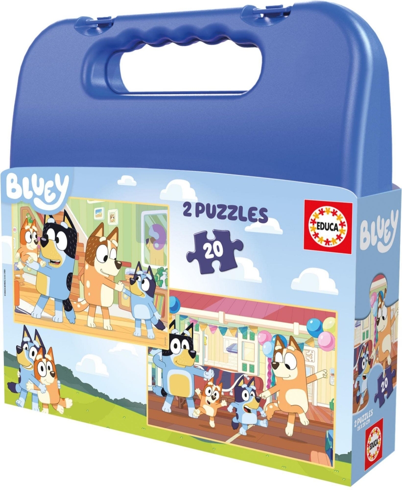 Παζλ σε βαλίτσα, Educa, Bluey, 2 x 20 κομμάτια